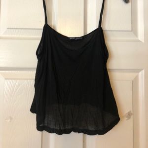 Brandy Melville cropped black tank top